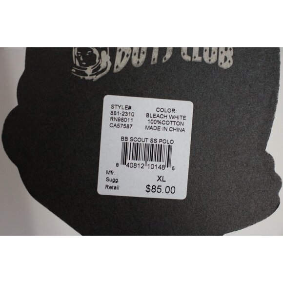 Billionaire Boys Club BBC Mens XL Scout Big Logo Spell Out Polo Shirt NEW F1291 - Picture 3 of 4